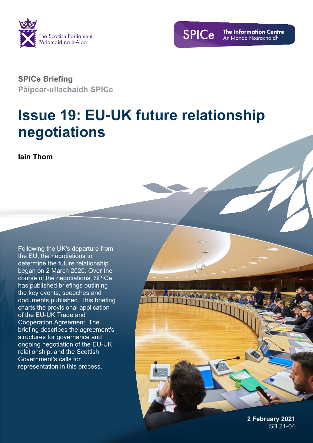 Issue 19: EU-UK Future Relationship Negotiations