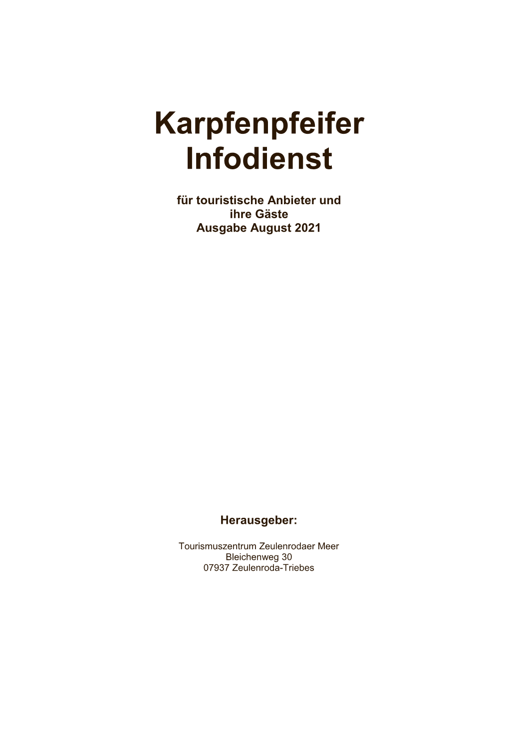 Karpfenpfeifer Infodienst