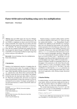 Faster 64-Bit Universal Hashing Using Carry-Less Multiplications