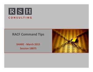 RACF Command Tips