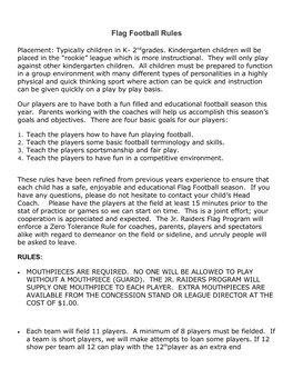 Flag Football Rules