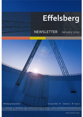 Effelsberg Newsletter January 2011 Volume 2  Issue 1