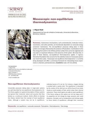 Mesoscopic Non-Equilibrium Thermodynamics