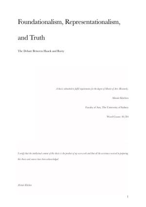 Foundationalism, Representationalism, and Truth