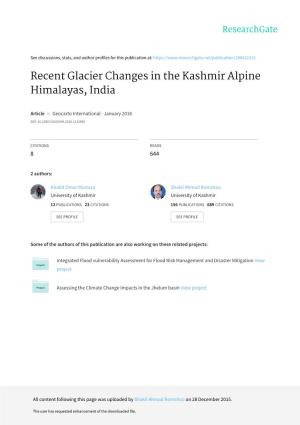 Recent Glacier Changes in the Kashmir Alpine Himalayas, India