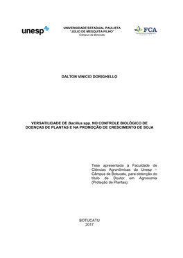 DALTON VINICIO DORIGHELLO VERSATILIDADE DE Bacillus Spp