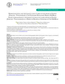 Torres Dos Santos Barbosaet Al. / Botanical Sciences Structural