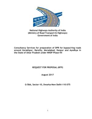 National Highways Authority of India (Ministry of Road Transport & Highways) Government of India