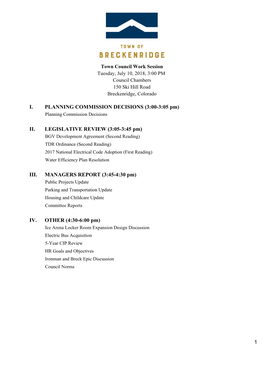 I. PLANNING COMMISSION DECISIONS (3:00-3:05 Pm) Planning Commission Decisions