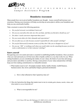 Boundaries Assessment Many People Have Never Given Healthy Boundaries Any Thought