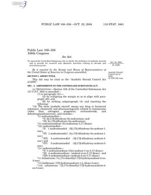 Public Law 108–358 108Th Congress An