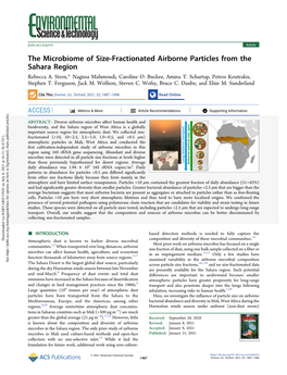 The Microbiome of Size-Fractionated Airborne Particles from the Sahara Region Rebecca A
