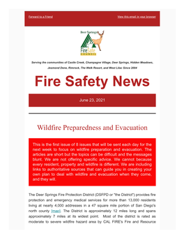 Wildfire Preparation and Evacuation