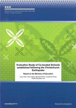Evaluative Study of Co-Located Schools Established Following the Christchurch Earthquake