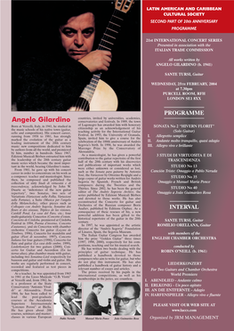 Italian Guitar Programme