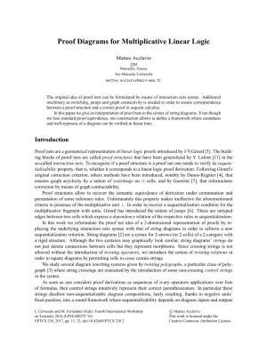 Proof Diagrams for Multiplicative Linear Logic