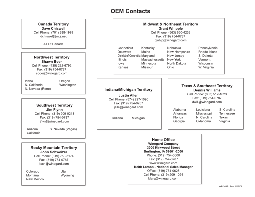 OEM Contacts
