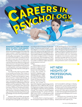Careers in Psychology 2018