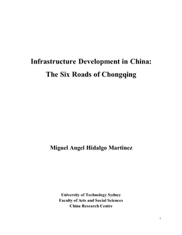 Infrastructure Development in China: the Six Roads of Chongqing