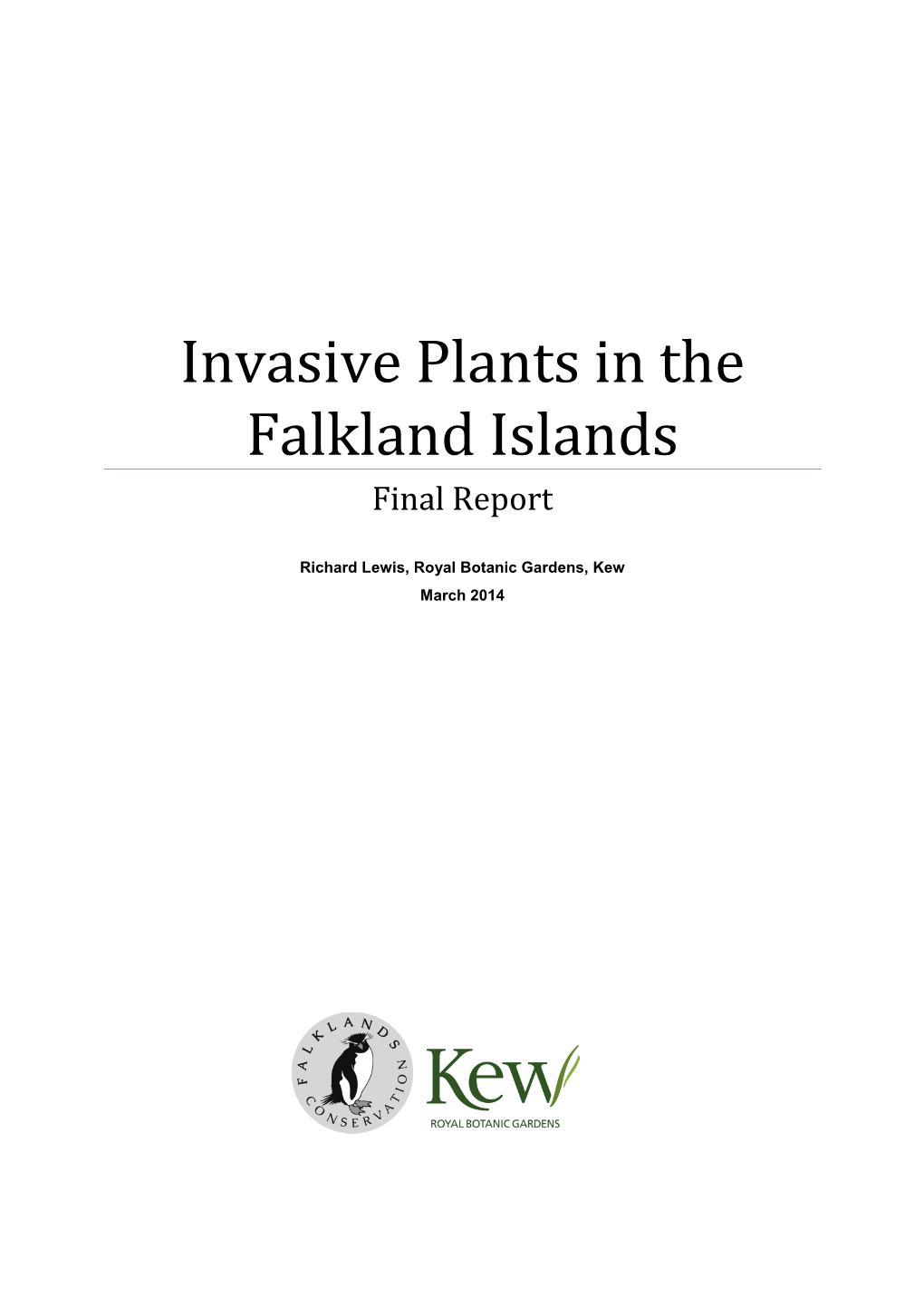 Invasive Plants in the Falkland Islands Final Report