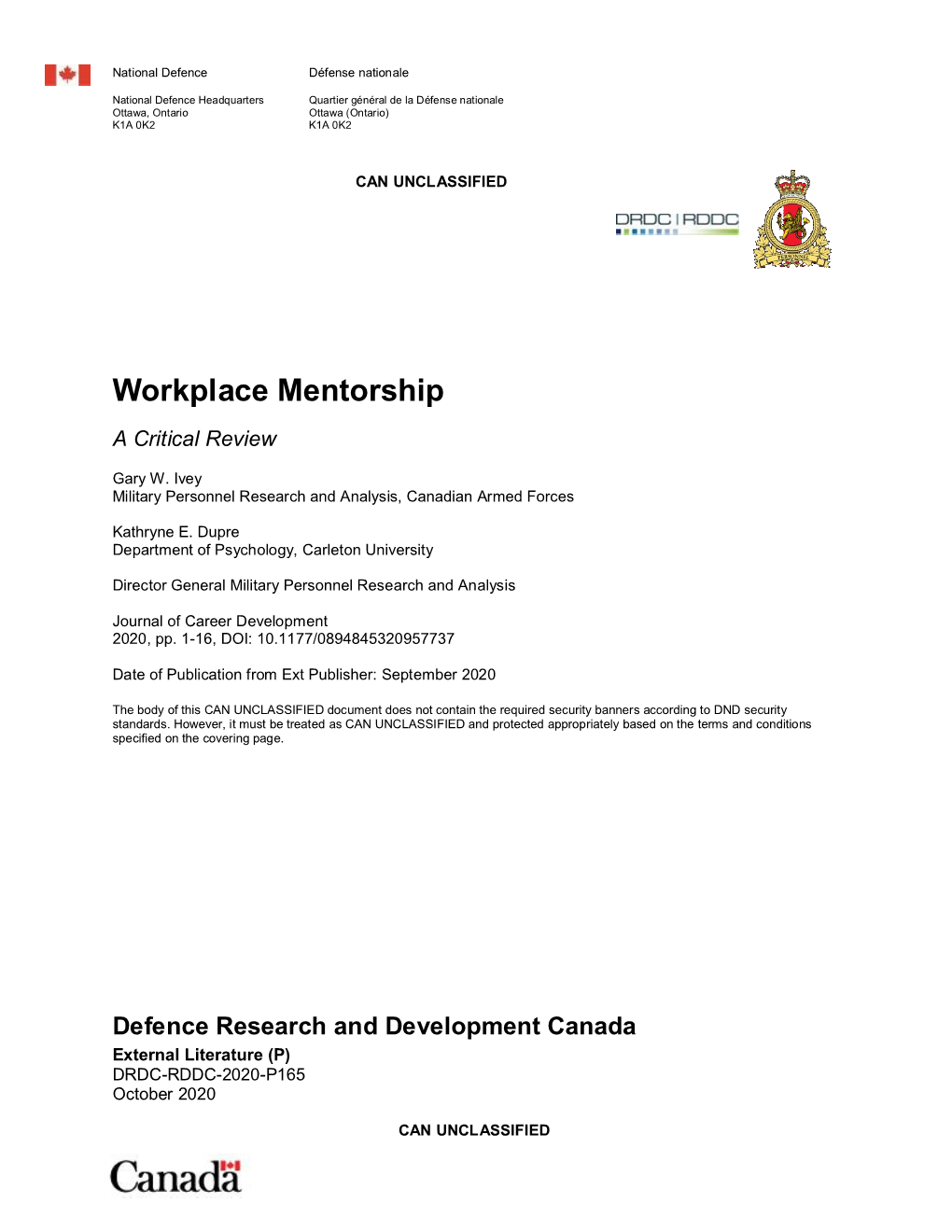 Workplace Mentorship a Critical Review