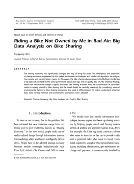 Big Data Analysis on Bike Sharing