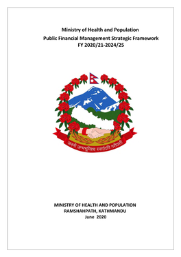 Public Financial Management Strategic Framework FY 2020/21-2024/25