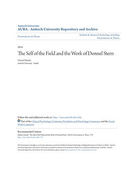 The Self of the Field and the Work of Donnel Stern