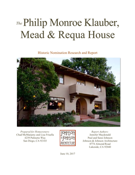 The Philip Monroe Klauber, Mead & Requa House