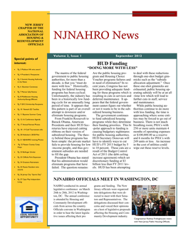 NJNAHRO News REDEVELOPMENT OFFICIALS