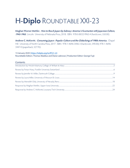 H-Diplo ROUNDTABLE XXI-23