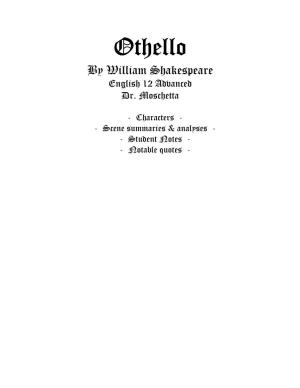 Othello Activity Book