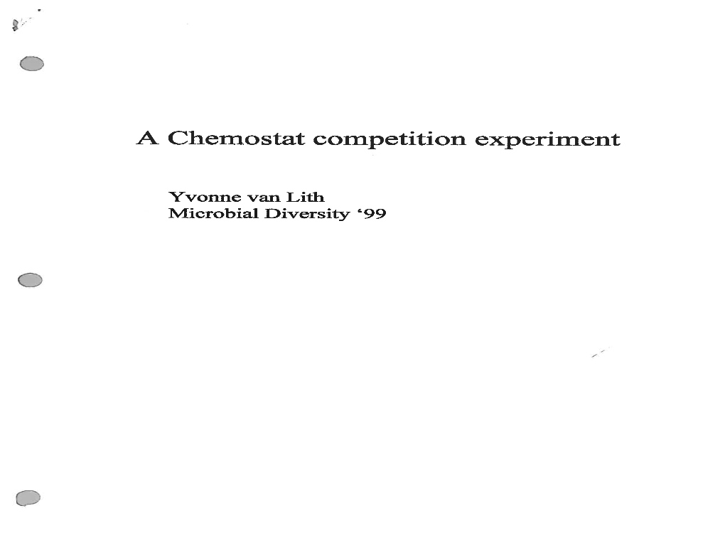 A Chemostat Competition Experiment