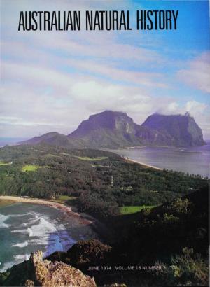 Australian Natural HISTORY Lord Howe Island Is One of the Most Interesting and Beautiful Islands in the World