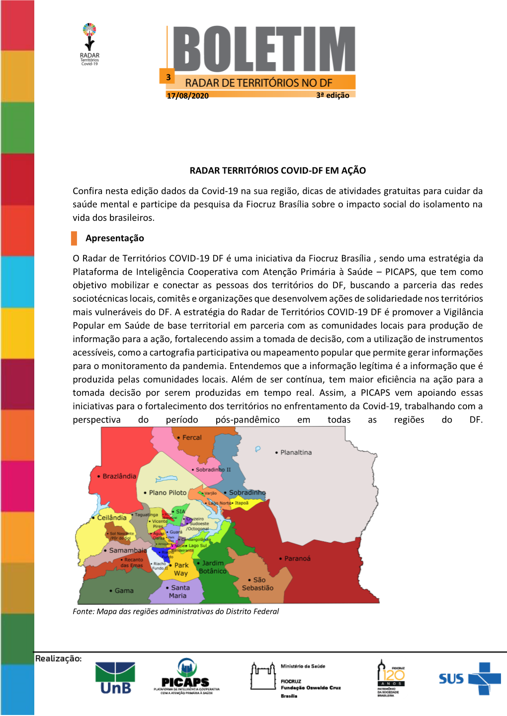 Boletim Radar De Territórios No DF Edição