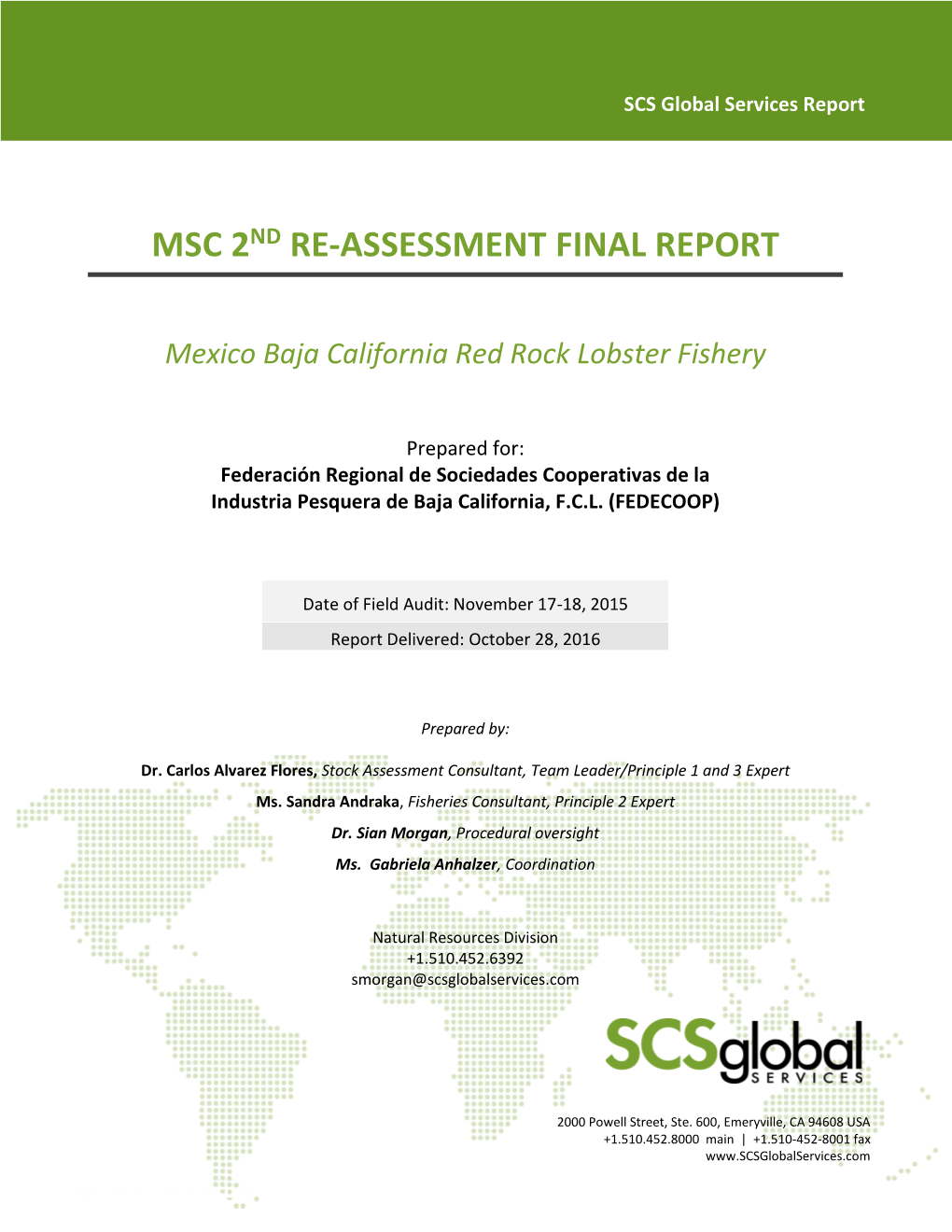 Msc 2Nd Re-Assessment Final Report