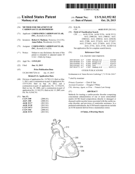 (12) United States Patent (10) Patent No.: US 9,161,952 B2 Matheny Et Al