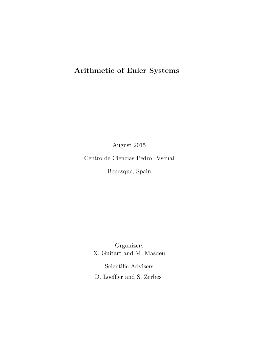 Arithmetic of Euler Systems