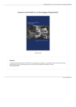 Download PDF ~ Charters and Caldicot: As War Begins (Paperback