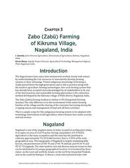 CHAPTER 3: Zabo (Zabü) Farming of Kikruma Village, Nagaland, India