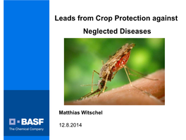 Leads from Crop Protection Against Neglected Diseases