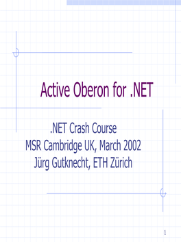 Active Oberon for .NET