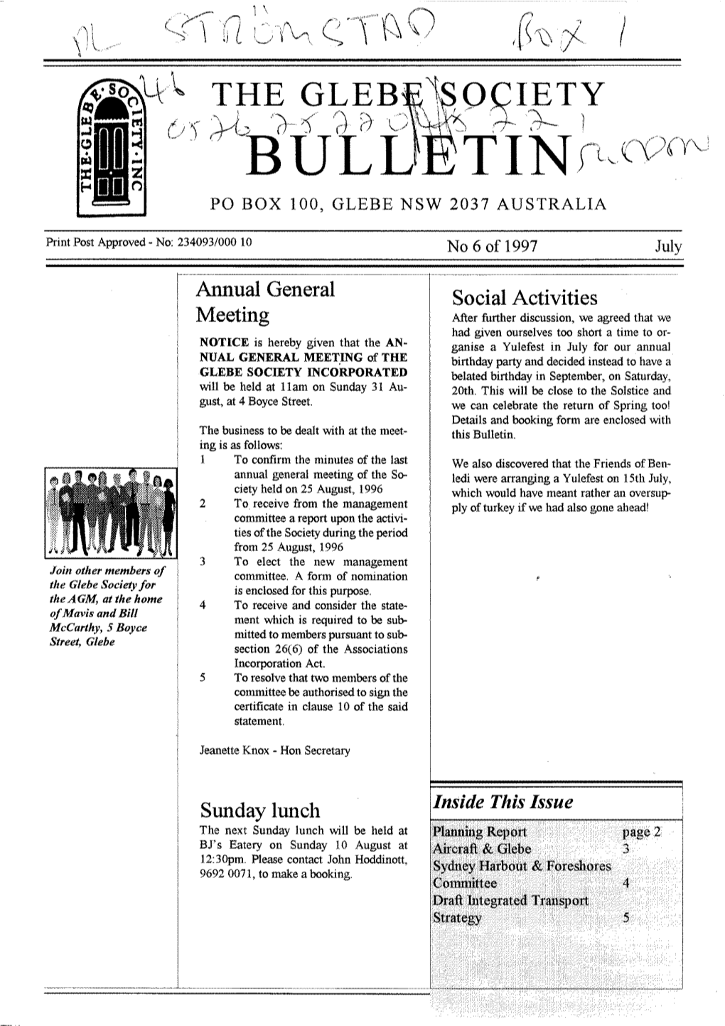 Glebe Society Bulletin 1997 Issue 06