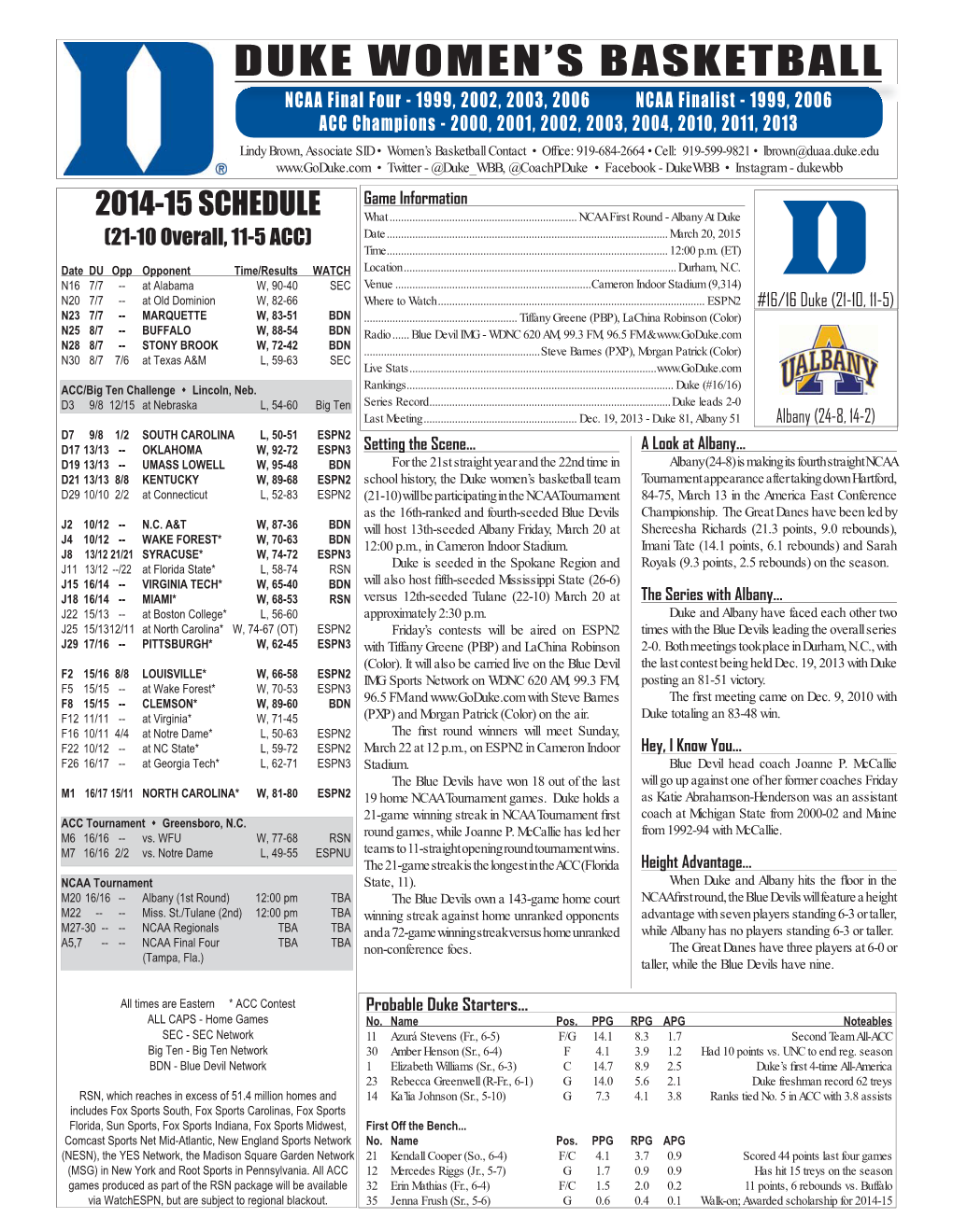 2014-15 WBB Game Notes