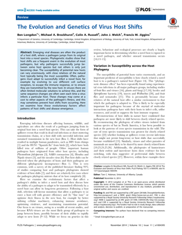 The Evolution and Genetics of Virus Host Shifts