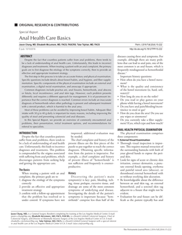 Anal Health Care Basics