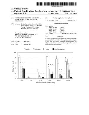 (12) Patent Application Publication (10) Pub. No.: US 2008/0008748A1 Beyreuther Et Al