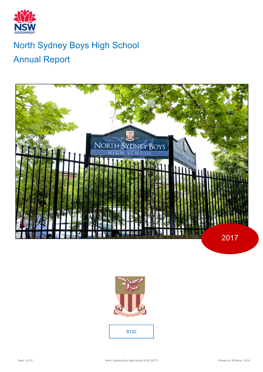 2017 North Sydney Boys High School Annual Report