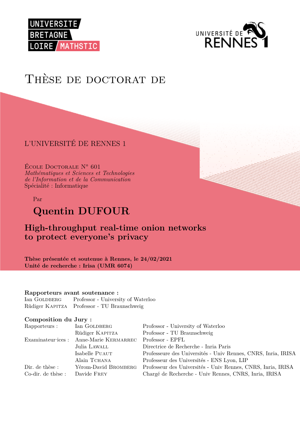 Thèse De Doctorat De