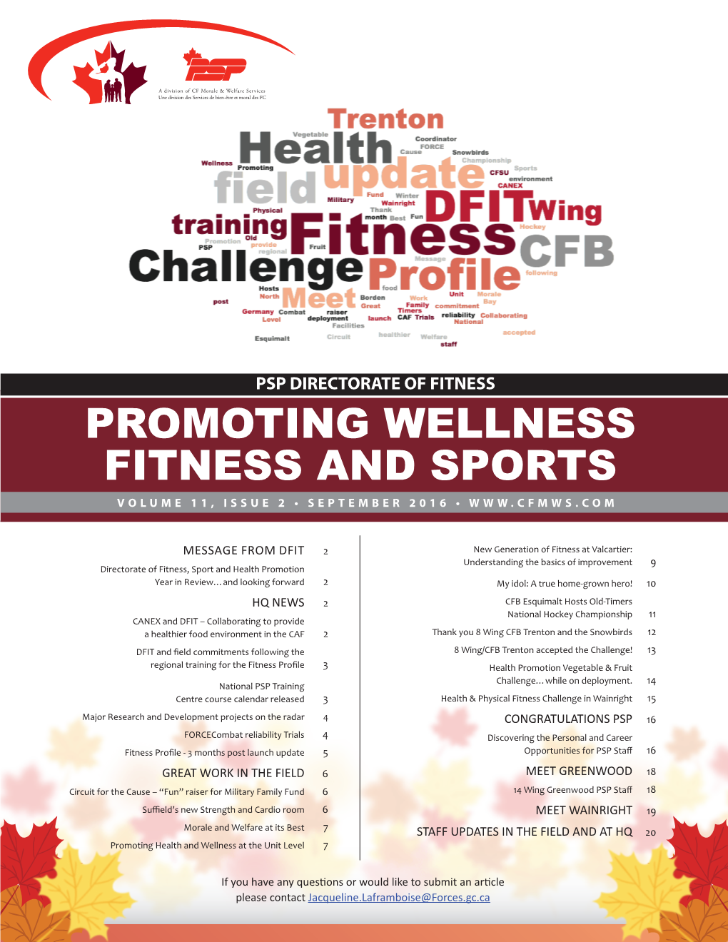 Promoting Wellness Fitness and Sports Volume 11, Issue 2 • September 2016 •